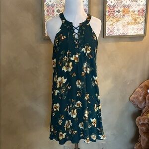 Altar'd State Dark Green Trapeze Large Dress